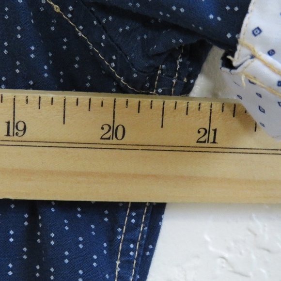 Craft + Flow* Men's Short Sleeve Button Down Curved Hem Pocket BOHO Shirt~ Small - Picture 8 of 14